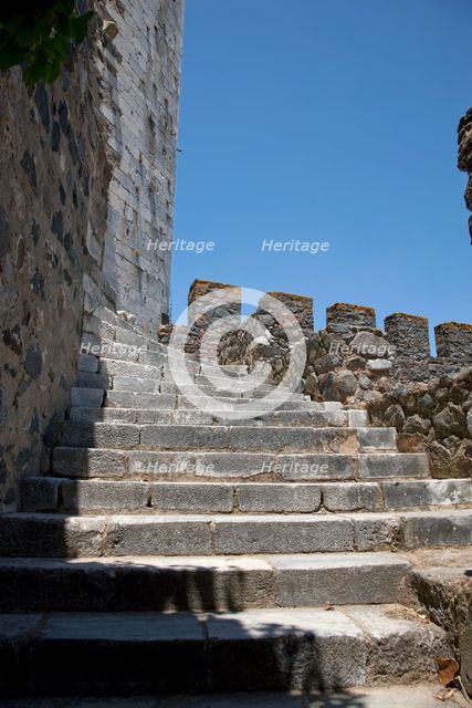 Stone steps, Beja Castle, Beja, Portugal, 2009.  Creator: Samuel Magal.