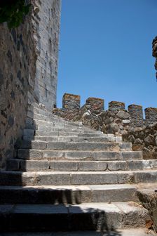 Stone steps, Beja Castle, Beja, Portugal, 2009. Creator: Samuel Magal