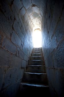 Stone steps, Beja Castle, Beja, Portugal, 2009. Creator: Samuel Magal