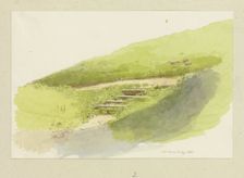 Stone steps on a path near Maulbronn, 1871. Creator: Carl Theodor Reiffenstein