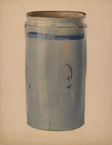 Stone Storage Jar, 1935/1942. Creator: Merkley, Arthur G.