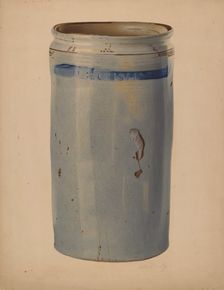 Stone Storage Jar, 1935/1942. Creator: Merkley, Arthur G.