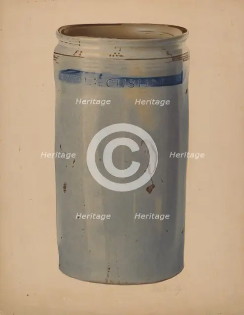 Stone Storage Jar, 1935/1942. Creator: Merkley, Arthur G..