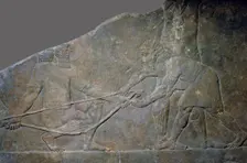 Stone panel from the North Palace of Ashurbanipal, Nineveh, northern Iraq, Neo-Assyrian, c645 BC