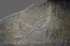 Stone panel from the North Palace of Ashurbanipal, Nineveh, northern Iraq, Neo-Assyrian, c645 BC