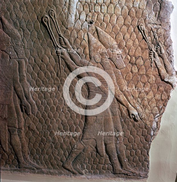 Stone panels from northern Iraq, Neo-Assyrian, c700-c681 BC. Artist: Unknown