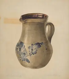 Stone Pitcher, c. 1938. Creator: Isabelle De Strange