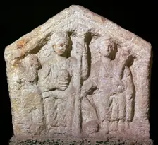 Stone relief showing Romano-British goddesses, c.2nd century
