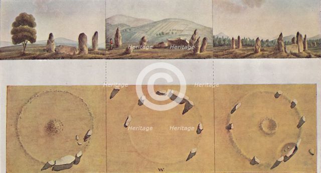 'Stone Rings - Old Keig, Balquhain, Balgorkar', 1827, (1946). Artist: I Logan.