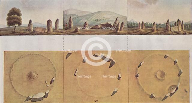 'Stone Rings - Old Keig, Balquhain, Balgorkar', 1827, (1946). Artist: I Logan.