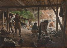 Stone Workers, 1888. Creator: Axel Jungstedt