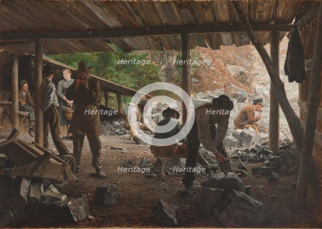 Stone Workers, 1888. Creator: Axel Jungstedt.