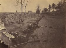 Stone Wall, Rear of Fredericksburg, with Rebel Dead, May 3, 1863. Creator: Andrew Joseph Russell