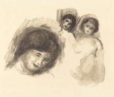 Stone with Three Sketches (La pierre au trois croquis), 1904. Creator: Pierre-Auguste Renoir