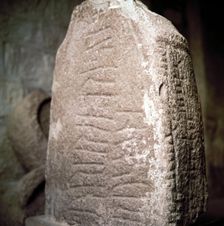 Stone with Runes & Celtic Oghams, Killaloe Church, Co.Clare, Eire
