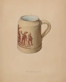 Stoneware Mug for Beer, 1939. Creator: Lloyd Charles Lemcke