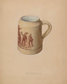 Stoneware Mug for Beer, 1939. Creator: Lloyd Charles Lemcke