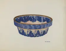 Stoneware Bowl, c. 1941. Creator: Chris Makrenos