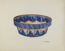 Stoneware Bowl, c. 1941. Creator: Chris Makrenos