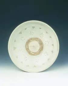 Stoneware bowl with sgraffito floral pattern, Jin dynasty, China, 12th-early 13th century. Creator: Unknown