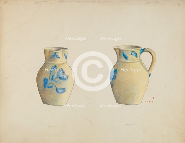 Stoneware Cream Pitcher, 1935/1942. Creator: Margaret Stottlemeyer.