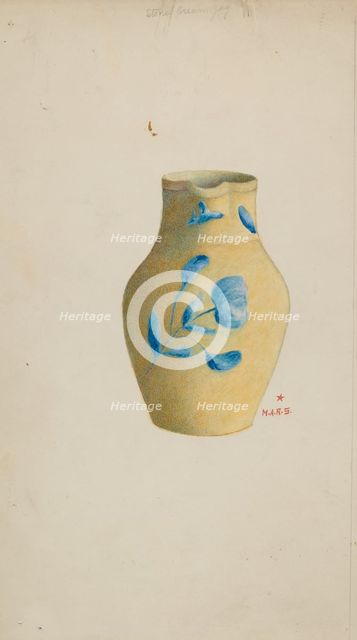 Stoneware Cream Pitcher, 1935/1942. Creator: Margaret Stottlemeyer.