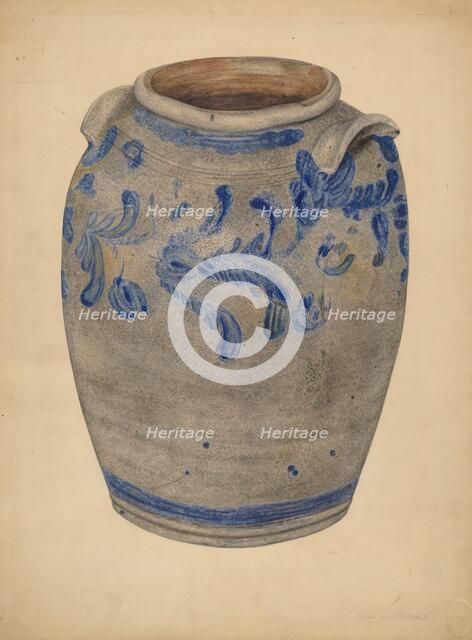 Stoneware Crock, 1935/1942. Creator: Mary Fitzgerald.