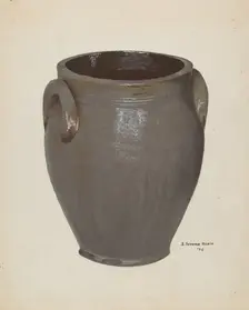 Stoneware Crock, 1936. Creator: Jerome Hoxie