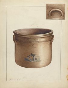 Stoneware Crock, c. 1953. Creator: Anna Aloisi