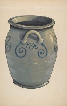 Stoneware Crock, c. 1936. Creator: Carl Weiss