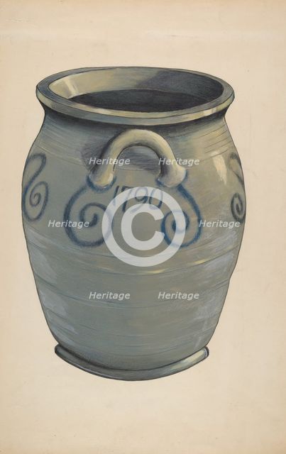 Stoneware Crock, c. 1936. Creator: Carl Weiss.