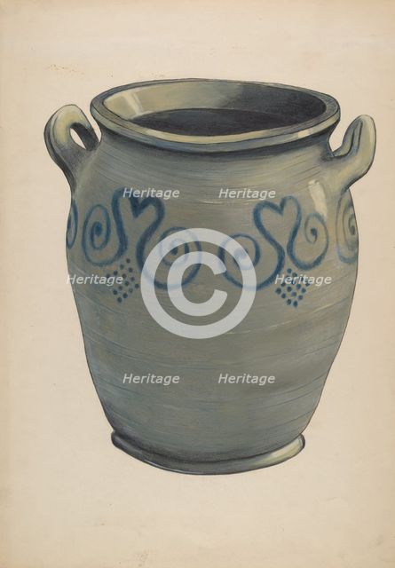Stoneware Crock, c. 1936. Creator: Carl Weiss.