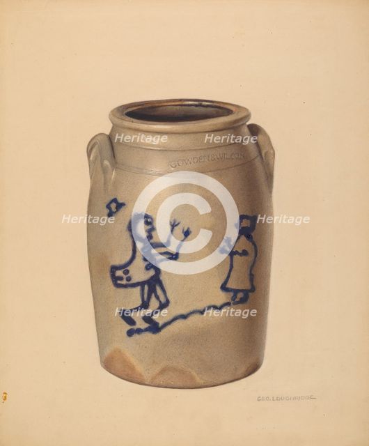 Stoneware Crock, c. 1938. Creator: George Loughridge.