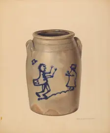 Stoneware Crock, c. 1938. Creator: George Loughridge