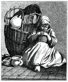 Stoneware for sale!, 1737-1742.Artist: Bouchardon