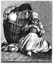 Stoneware for sale!, 1737-1742.Artist: Bouchardon