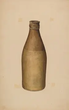 Stoneware Ink Bottle, c. 1940. Creator: Sydney Roberts