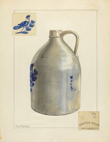 Stoneware Jug, 1935/1942. Creator: Charles Caseau