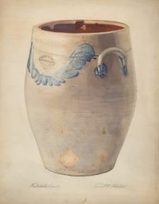 Stoneware Jug, 1935/1942. Creator: Daniel Fletcher