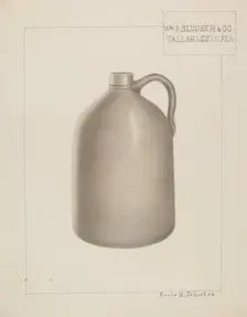 Stoneware Jug, c. 1937. Creator: Annie B Johnston