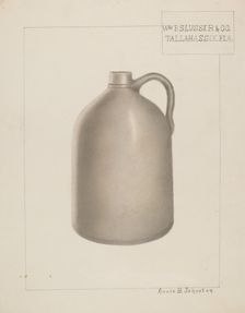 Stoneware Jug, c. 1937. Creator: Annie B Johnston