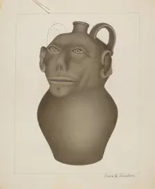 Stoneware Jug, c. 1937. Creator: Annie B Johnston