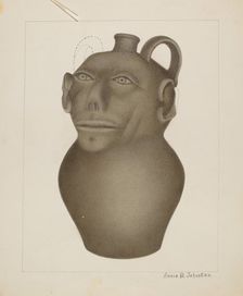 Stoneware Jug, c. 1937. Creator: Annie B Johnston