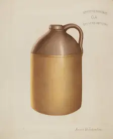 Stoneware Jug, c. 1937. Creator: Annie B Johnston
