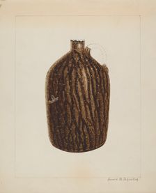 Stoneware Jug, c. 1938. Creator: Annie B Johnston