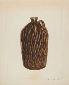 Stoneware Jug, c. 1938. Creator: Annie B Johnston