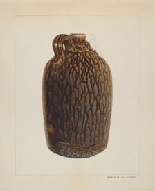 Stoneware Jug, c. 1938. Creator: Annie B Johnston