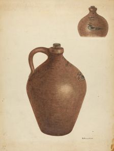 Stoneware Jug, c. 1940. Creator: Nicholas Amantea