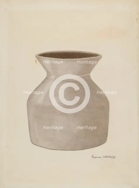 Stoneware Jar, 1935/1942. Creator: Eugene Gill.