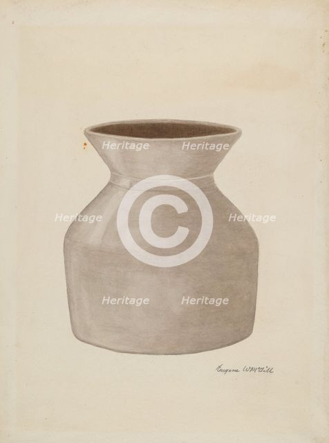 Stoneware Jar, 1935/1942. Creator: Eugene Gill.